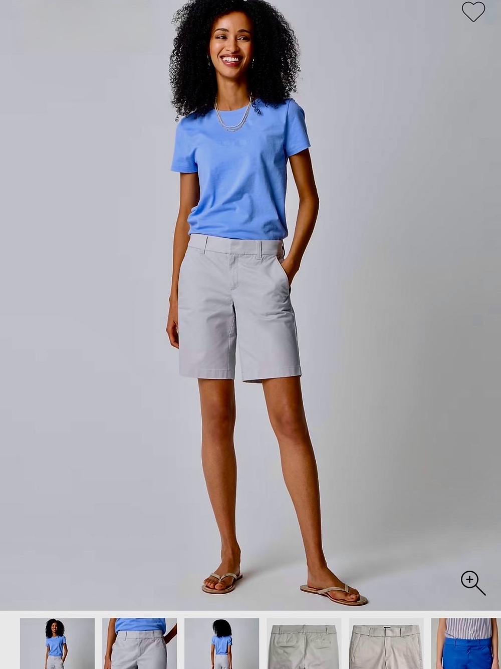 J Crew Factory 9” Frankie Bermuda Shorts Lt Gray NWT